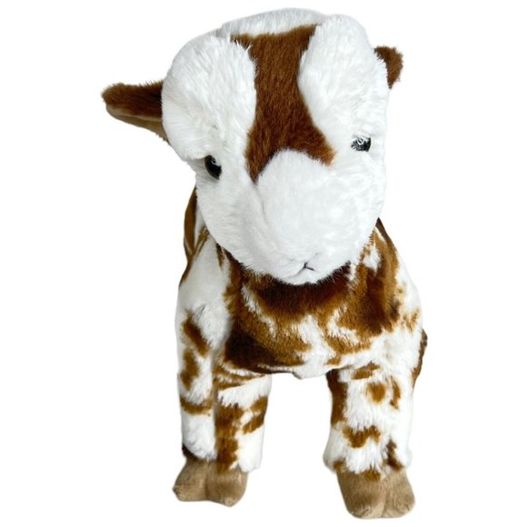 Douglas Cuddle Toy Plush Gerti Goat White Brown Spots Farm Stuffed Animal Toy - Picture 2 of 7